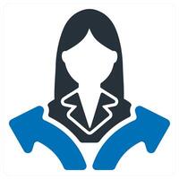 Confusion In Decision Making icon concept vector