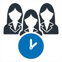 Meeting Time and schedule icon concept vector