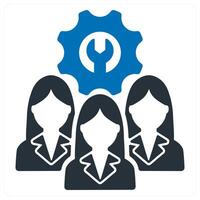 Technical Team and collaboration icon concept vector