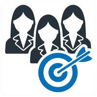 Teamwork Goal and collaboration icon concept vector