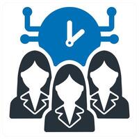 Time Management and productivity icon concept vector