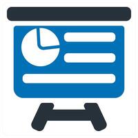 Presentation and display icon concept vector