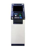 A blank black screen ATM for text input. photo