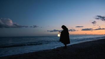 Searching the Sea with a Light lamp photo
