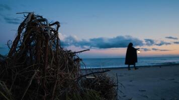 Waves Whisper to a Monk Lost in Thought photo