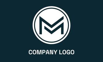 M in the circle Elegant and creative Logo for your Business vector