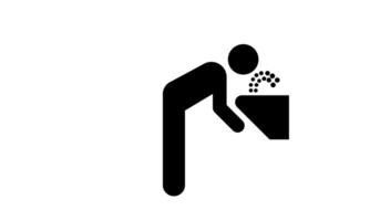 Drinking water High Quality Editable Icon vector