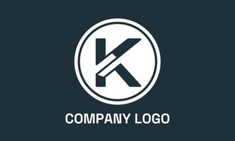 K in the circle Elegant and creative Logo for your Business vector