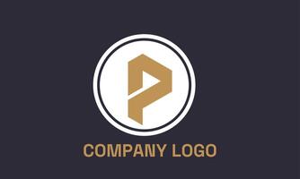 P in the circle Elegant and creative Logo for your Business vector