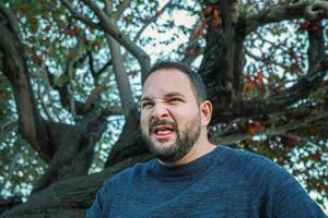 Man After A Bite Of A Sour Lemon photo