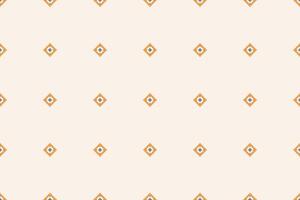 Pixel art cross stitch brown cream pixel design ethnic pattern fabric background. vector