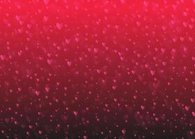 background with bokeh hearts. Red Blurred halftone backdrop for Valentine Day, greeting card, wedding, web vector