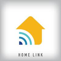 Unique home internet connection logo. access connection concept template design. vector