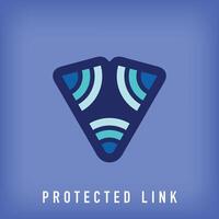Unique protection internet connection logo. access connection concept template design. vector