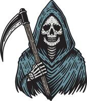 Grim reaper with sickle design art vector