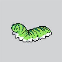 Pixel art illustration Caterpillar. Pixelated Caterpillar. Caterpillar Insect Icon pixelated for the pixel art game and icon for website and game. old school retro. vector