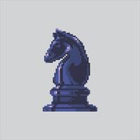 Pixel art illustration Chess Knight. Pixelated Chess Horse. Chess Knight Horse Icon pixelated for the pixel art game and icon for website and game. old school retro. vector