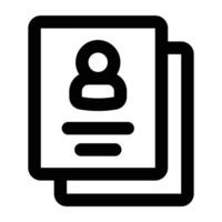 Simple Portfolio icon. The icon can be used for websites, print templates, presentation templates, illustrations, etc vector