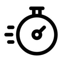 Simple Stopwatch icon. The icon can be used for websites, print templates, presentation templates, illustrations, etc vector