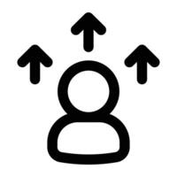 Simple Self Improvement icon. The icon can be used for websites, print templates, presentation templates, illustrations, etc vector
