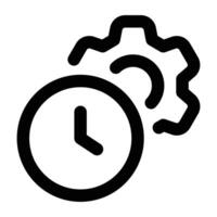 Simple Time Management icon. The icon can be used for websites, print templates, presentation templates, illustrations, etc vector