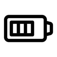 Simple Battery icon. The icon can be used for websites, print templates, presentation templates, illustrations, etc vector
