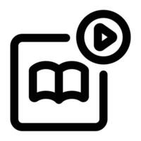 Simple E Learning icon. The icon can be used for websites, print templates, presentation templates, illustrations, etc vector