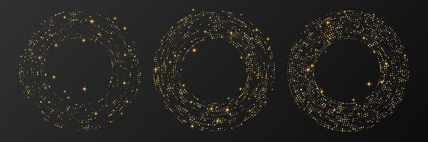 Abstract gold glowing halftone dotted background vector