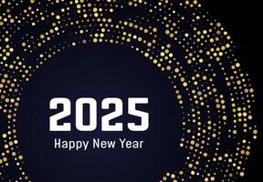 2025 Happy New Year of gold glitter pattern vector