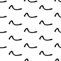 Seamless pattern with sketch squiggle vector