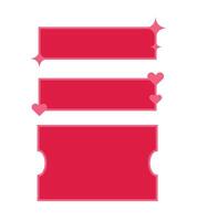 Icon element ribbon pink color unique design with blank background vector