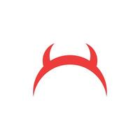 Logo devil headband or moon unique design with blank background vector