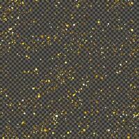 Gold glittering dust on a gray background. Dust with gold glitter effect and empty space for your text. illustration vector
