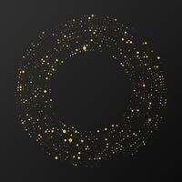 Abstract gold glowing halftone dotted background vector