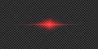 Red horizontal light effect of lens flares vector
