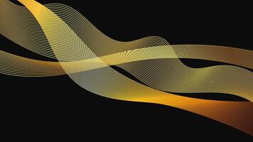 Abstract backdrop with luxury golden waves vector