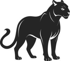 black panther standing on white background vector