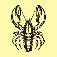 Lobster Logo Art, Icons, and Graphics on white backround vector