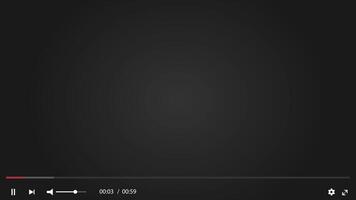 Player Interface with Progress Bar and Controls video
