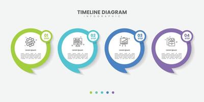 Infographic template business concept with 4 step. vector