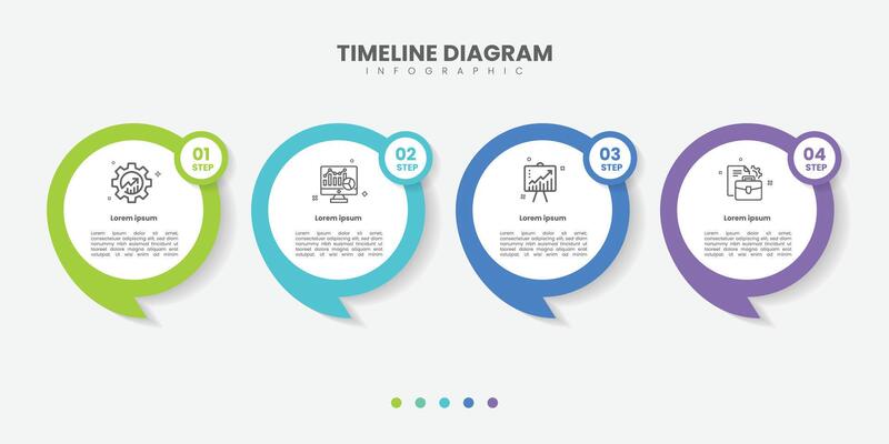 Infographic template business concept with 4 step.