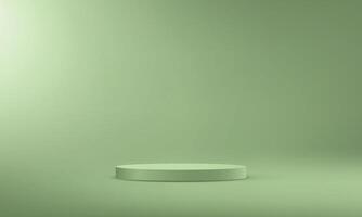 Pastel green background 3d with podium. products display 3d background podium. Space for selling products on the website. illustration. vector