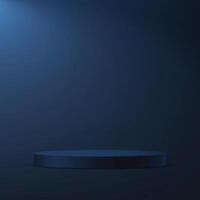 Dark Blue background 3d with podium. Stage or podium. Product display background. Space for selling products on the website. illustration. vector