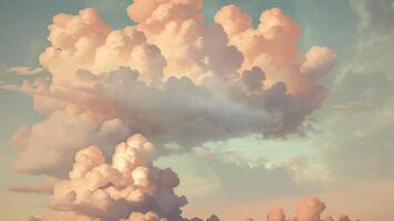 Anime-style cloud loop animation video