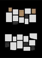 Set Photo frame collage modern concept vector