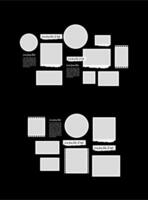 Set Blank collage frame template for photos and images vector