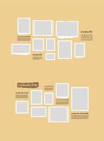 Set Blanck photo frame collage collection vector