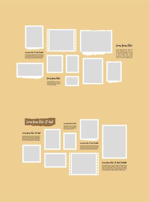 Set Blanck photo frame collage collection