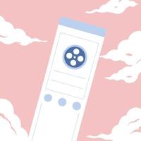 Mobile Film App Interface Design vector