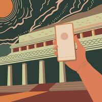 Capturing Ancient Architecture A Mobile Phone Photography Guide vector